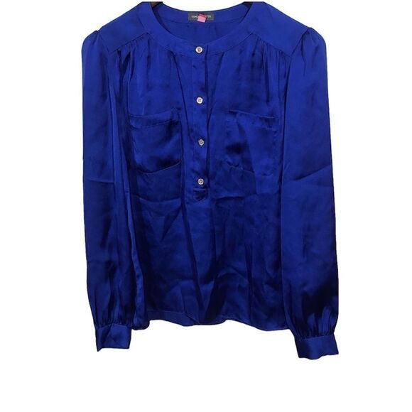 Women's Vince Camuto Blue Silky Blouse - Picture 1 of 11